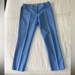 Michael Kors Polished Cotton Print Ankle Pant